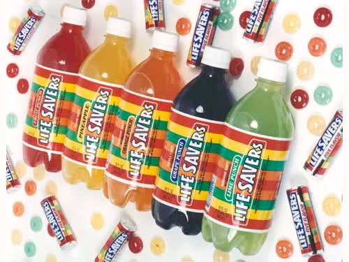 Lifesavers Soda - How many of you remember Lifesavers Soda? Introduced by the candy conglomerate in 1980 it was considered too sweet to drink by most consumers, so it was completely pulled off store shelves by 1989.
