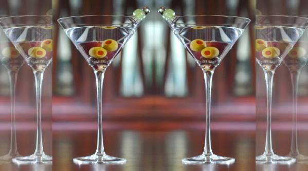 Vodka Martini - The classic Vodka Martini is without question a drink that is extremely strong and will mess you up bad. Made with 1.8 oz of Vodka, .5 oz of Dry Vermouth a fortified wine and garnished with one or more olives.