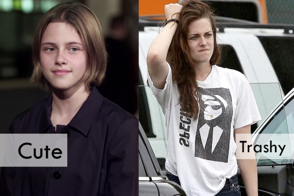 Kristen Stewart - From a proper-looking little girl to someone trying way too hard to be the "rebel", K-Stew has been angering her fans for a while now. From her affair with a married director to her general attitude, we'd love to see a little more of that class she had during her childhood years.