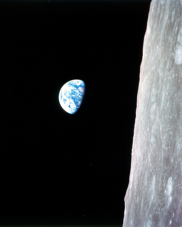 Earthrise - This was taken in 1968 by astronauts who were the first to see our planet from this perspective. Over 40 years later, this is still one of the most profound photographs ever taken of our planet.