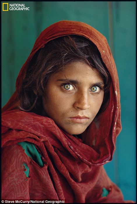 The Afghan Girl - Who could forget the most famous National Geographic magazine cover of all time? This photograph by Steve McCurry captured the breathtaking eyes of a young Afghan refugee.