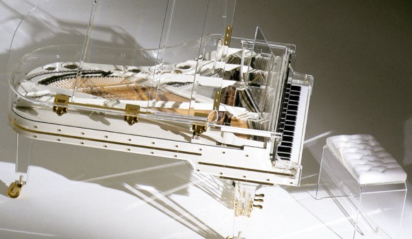 This crystal grand piano by Heintzman was auctioned and purchased by a private bidder for 3.22 million! The piano was played by renowned pianist Lang Lang during the Opening Ceremony of the Summer Olympics in Beijing in 2008.