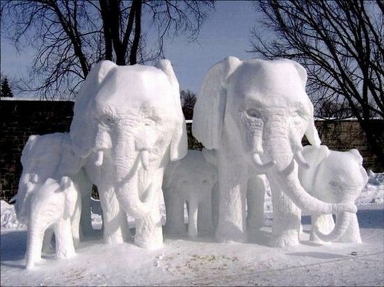 Snow Elephants