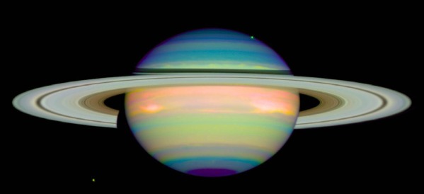 Saturn is so dense that it could float in water - Of the four gas giants in our solar system Jupiter, Saturn, Uranus and Neptune, Saturn is the densest and would actually float in a tank of water large enough to hold it.