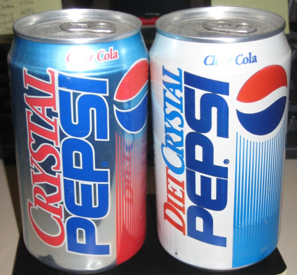 In 1992 Pepsi came out with Pepsi Crystal. It was supposed to be huge, but people did not respond well to it and it was discontinued in 1993.