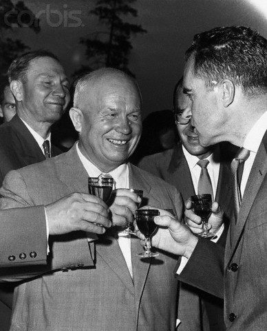 In 1959 Pepsi made its Russian debut at the Moscow Fair. For this event cameras caught Richard Nixon and Soviet Premier Khrushchev enjoying a cold one.