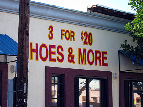 signage - 3 For $20 Hoes & More