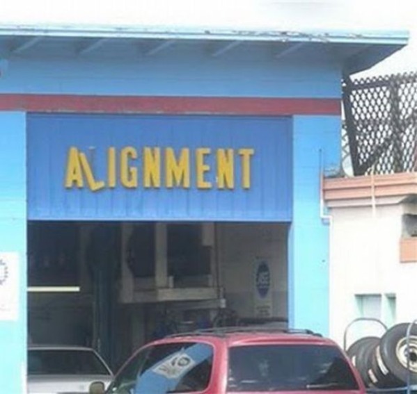 sign fails - Alignment