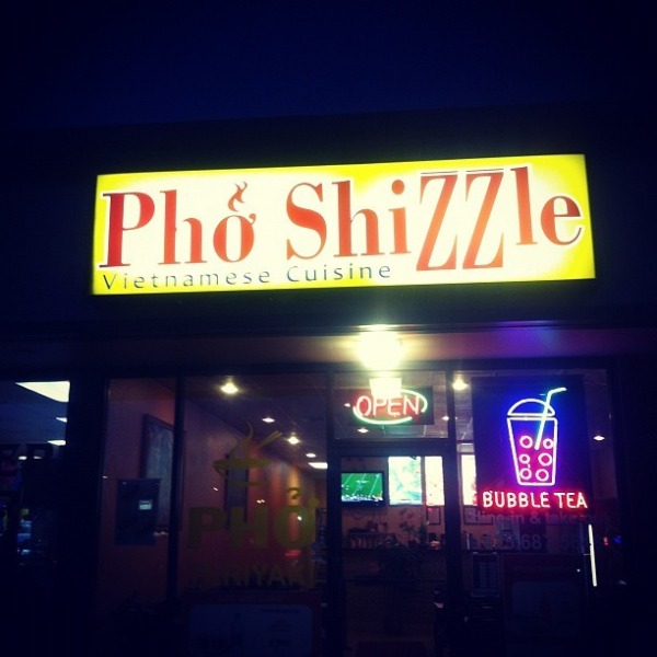 neon sign - Ph Shizzle Vietnamese Cuisine Open Bubble Tea