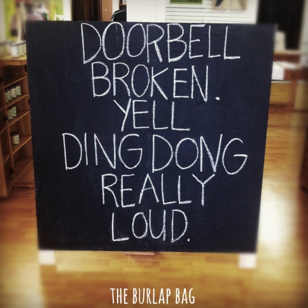 ding dong doorbell - Doorbell Broken. Yell Ding Dong Really Loud. The Burlap Bag
