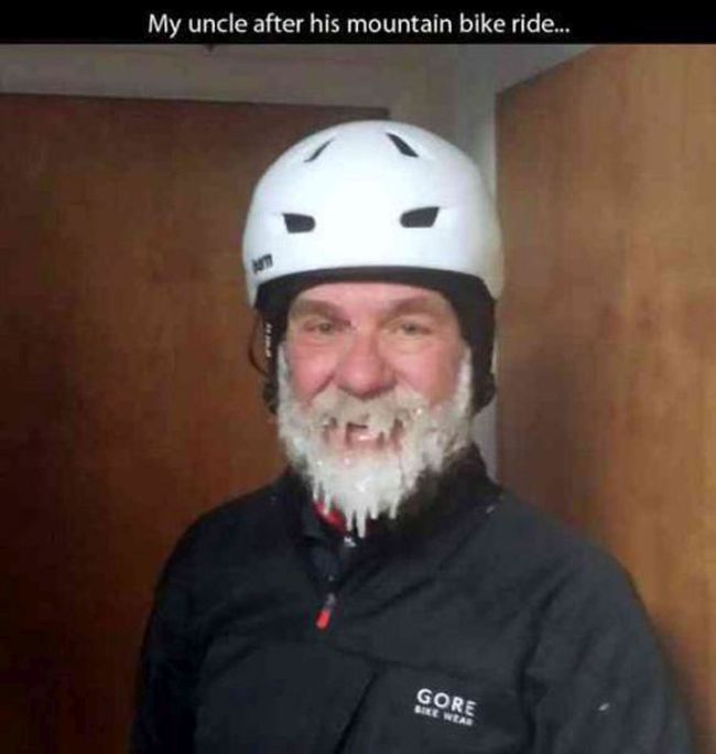 beard - My uncle after his mountain bike ride.... Gore