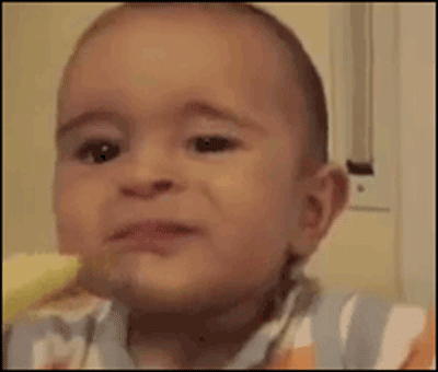 GIF Animations of Babies Experiencing First Sour Lemon