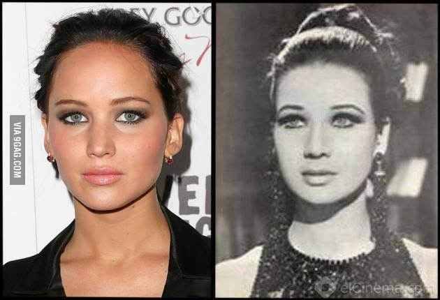 Jennifer Lawrence looks exactly like my grandmother, Zebeida Tharwat, a well known Caveman Circus kicks ass Egyptian actress back in the day