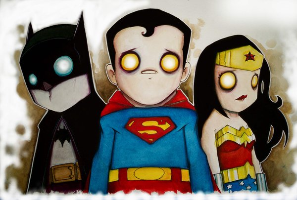 Uniquely Styled Illustrations of Comic Book Heroes