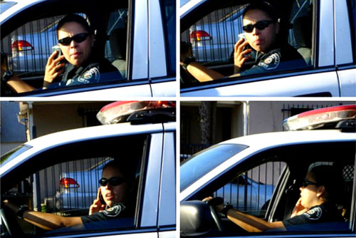 cops on phones