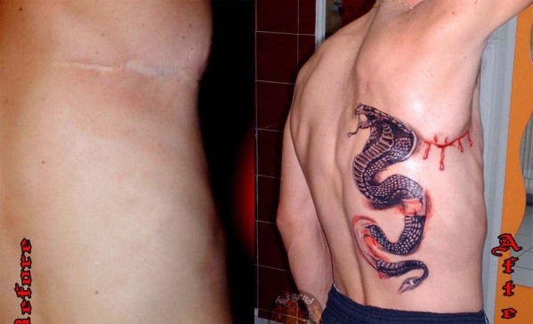 Amazing Scar-Covering Tattoos