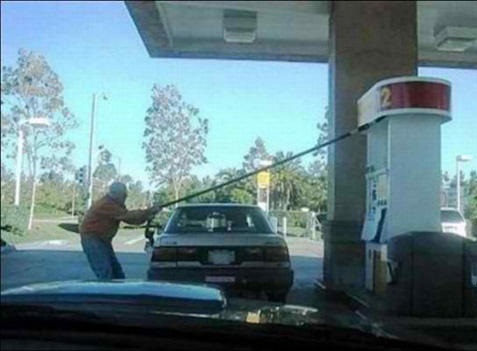 20 Funniest Pics Of Weirdos Pumping Gas