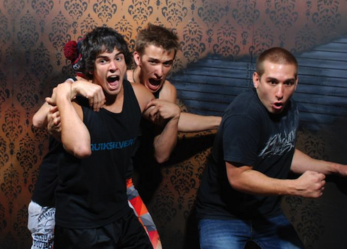 22 Pictures Of People Freaking Out In A Haunted House