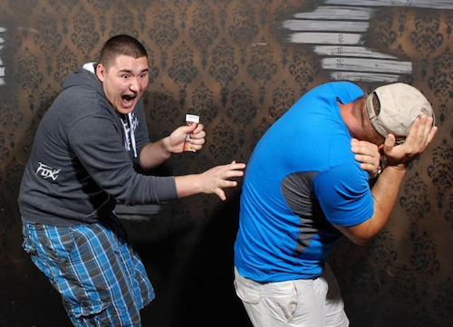 22 Pictures Of People Freaking Out In A Haunted House