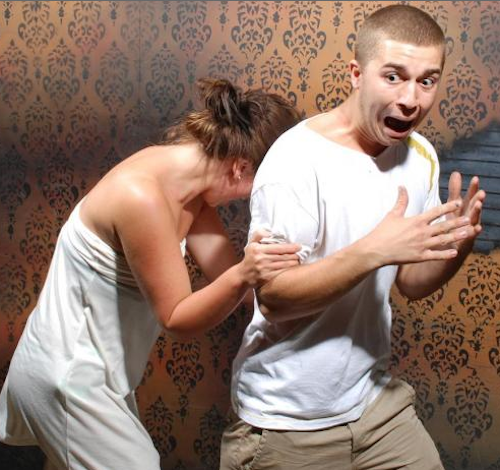 22 Pictures Of People Freaking Out In A Haunted House