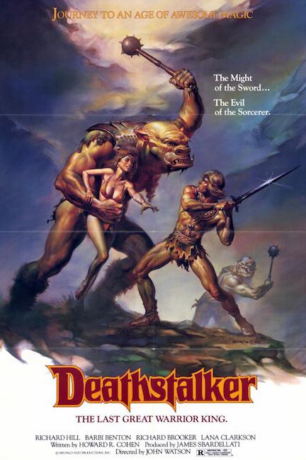 deathstalker film - Journey To An Age Of Awesome Pagio The Might of the Sword... The Evil of the Sorcerer. Deathstalker The Last Great Warrior King. Richard Hill Barbi Benton Richard Brooker Lana Clarkson Written by Howardr. Cohen Produced by James Sbarde