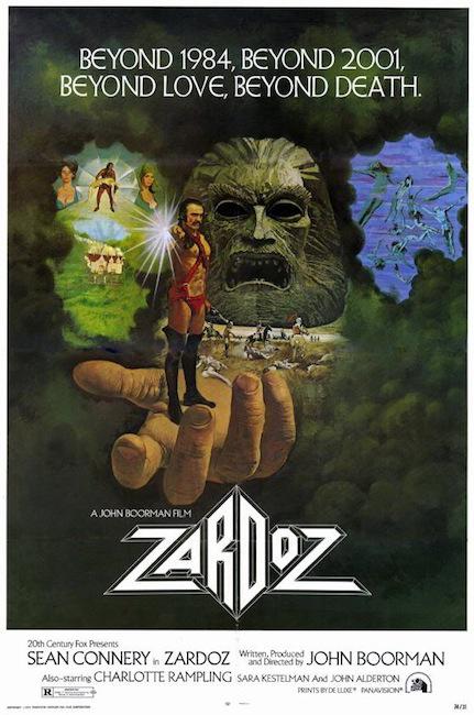 zardoz movie poster - Beyond 1984. Beyond 2001., Beyond Love, Beyond Death. A John Boorman Alm Zardoz 20th Century Fox Presents Sean Connery. Zardoz Winterbandes John Boorman Also starring Charlotte Rampling Sara Kestelman And John Alderton Tits Del