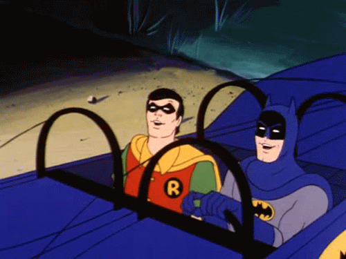 batman and robin nodding gif