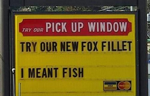 21 Funny Fast Food Signs!