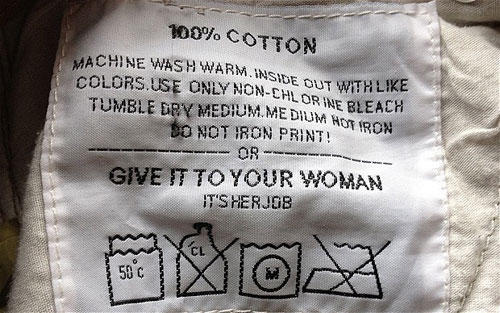 give it to your wife laundry tag - 100% Cotton Machine Wash Warm.Inside Out With Colors.Use Only NonChlo NLhlorine By Each Tumble Dry Medium. Medium Hd Do Not Iron Print! Or Give It To Your Woman It'S HERJO8