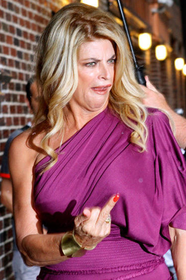 kirstie alley middle finger