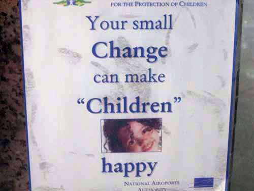 children's miracle network - For The Protection Of Children Your small Change can make Children" happy National Airport St