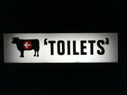 suspicious quotation marks - 'Toilets