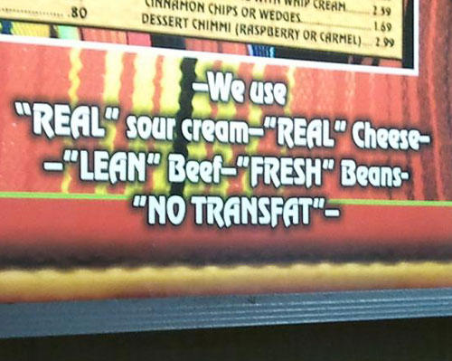 banner - 80 Wip Cream Unnamon Cnips Or Wedges Dessert Cnimni Raspberry Or Carmel 299 2.39 169 We use "Real" sour cream"Real" Cheese Lean" Beet"Fresh" Beans "No Transfat"