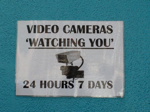 sign - Video Cameras 'Watching You' 24 Hours 7 Days