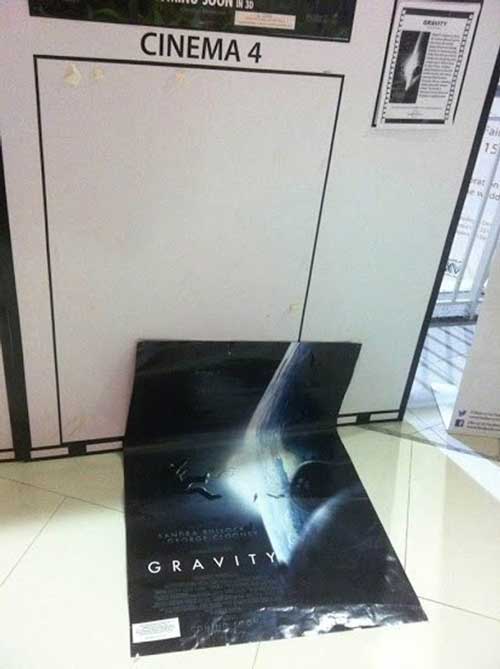 gravity poster irony - 1 Juun 3 Cinema 4 Gravit