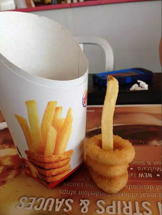 This onion ring/fry combination didn't live up to expectations