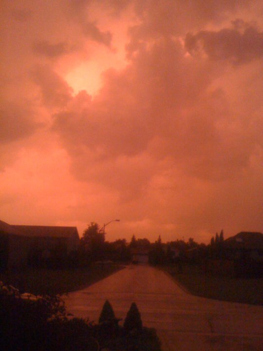 the sky over my street after a storm