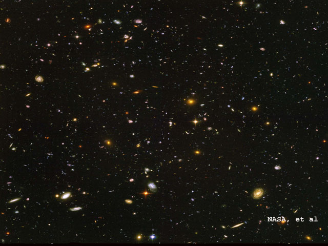 Astronomers at the Space Telescope Science Institute today unveiled the deepest portrait of the visible universe ever achieved by humankind. Called the Hubble Ultra Deep Field (HUDF), the million-second-long exposure reveals the first galaxies to emerge from the so-called "dark ages," the time shortly after the big bang when the first stars reheated the cold, dark universe. 