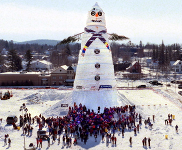 Record Breaking 122-foot-tall Snowman!