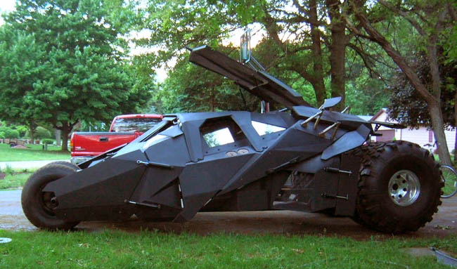 Homemade replica of the Batmobile