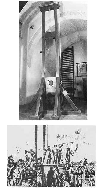 The Guillotine: German engravings depict similar devices centuries before the French Revolution.