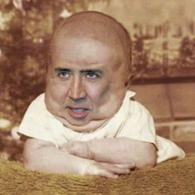 Nicholas Cage's face on things