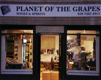 store name pun funny business names - El Planet Of The Grapes Wines & Spirits 020 7405 4912 Grape Planetofthecrare.Com