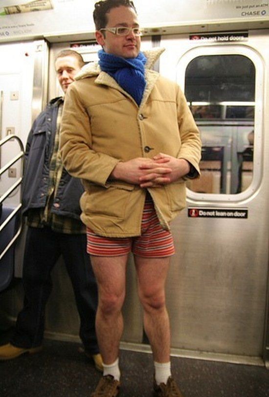 Strange people riding the subway