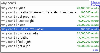 Fun with Google Suggest