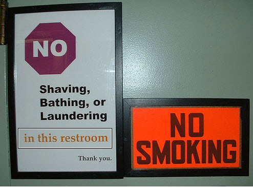 Funny and weird bathroom signs