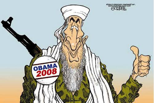 A funny picture i found of Osama with a vote Obama pin!not to offend Obama fans because i like him too. This isn't ment to be taken as racist