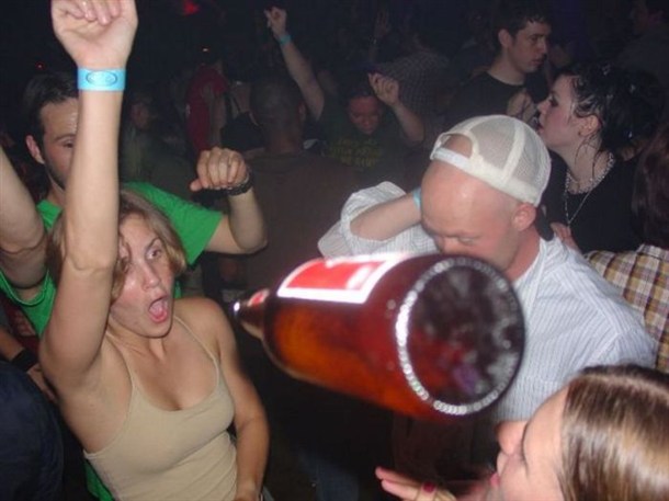 The magic floating beer bottle always points out the biggest slut in the room.