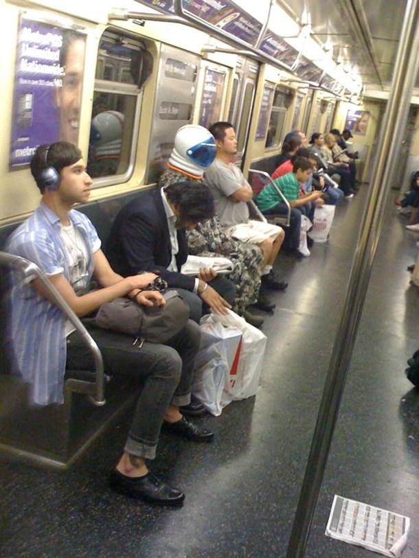Just another day on the NYC subway.