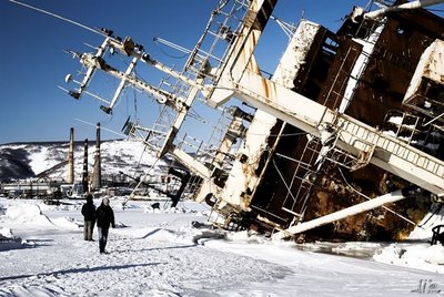 Amazing Abandoned Frozen Ship